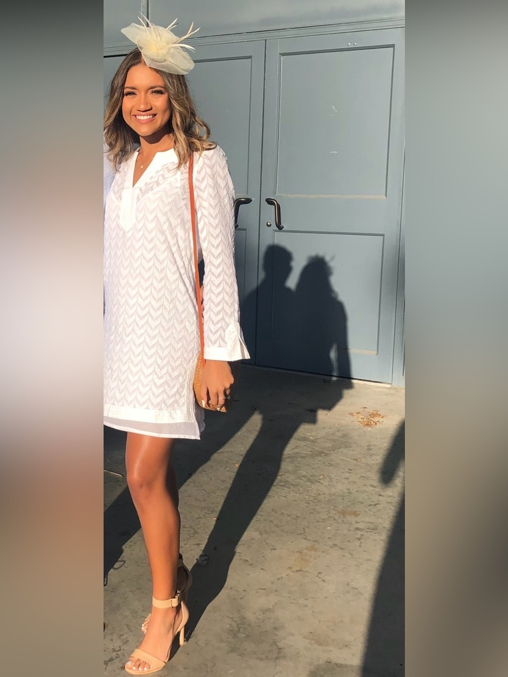 Vineyard Vines White Embroidered Tunic Mini Dress